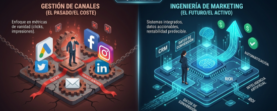 Más allá del Click: Por qué su Empresa Necesita Ingeniería de Marketing y no solo Gestión de Canales